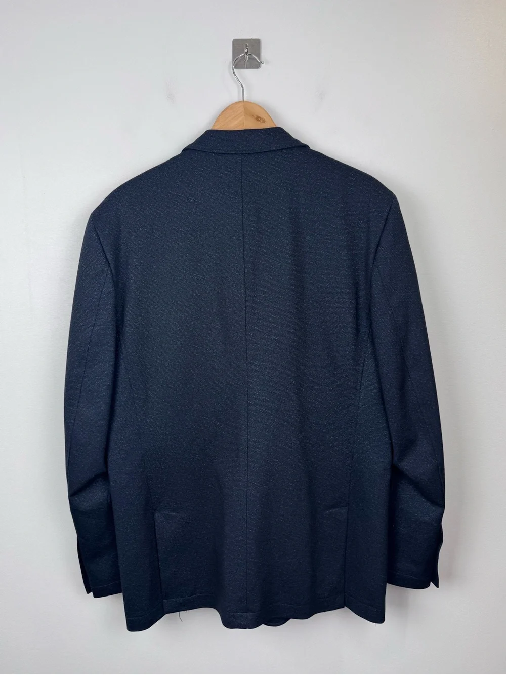 NWT Johnston & Murphy Men's XC4 Print Dark Navy Two-Button Blazer Size Large